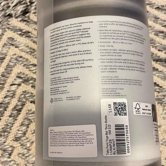 Brand new never use Lululemon take form yoga 5mm Mat - Picture 5 of 6